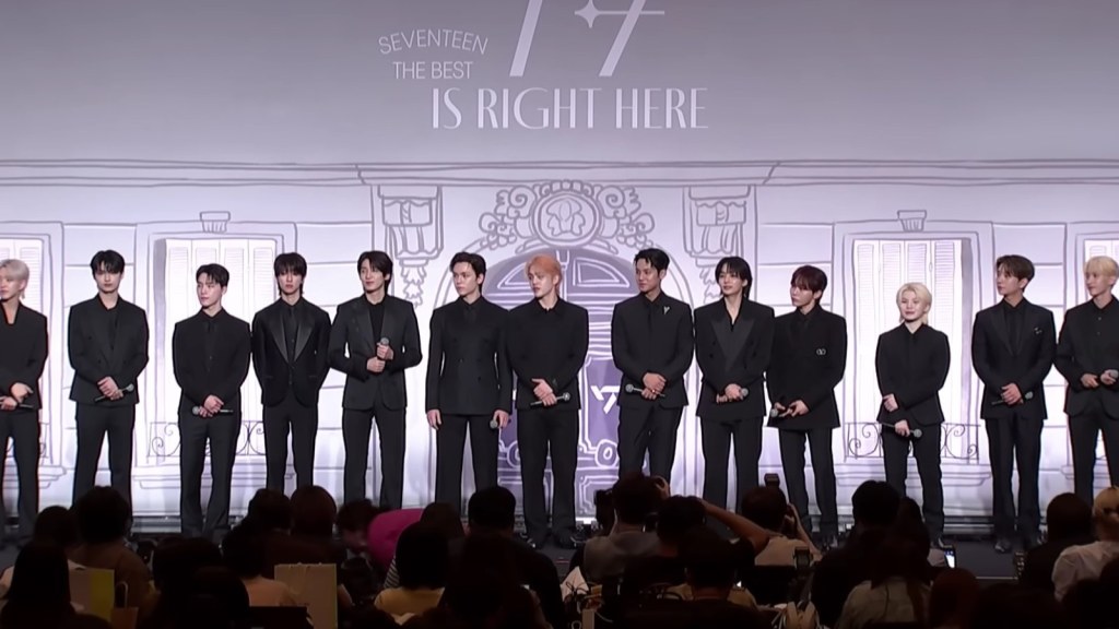 SEVENTEENの13人（2024年『17 IS RIGHT HERE』記者会見）